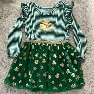Green and Gold Shamrock Kids Costume